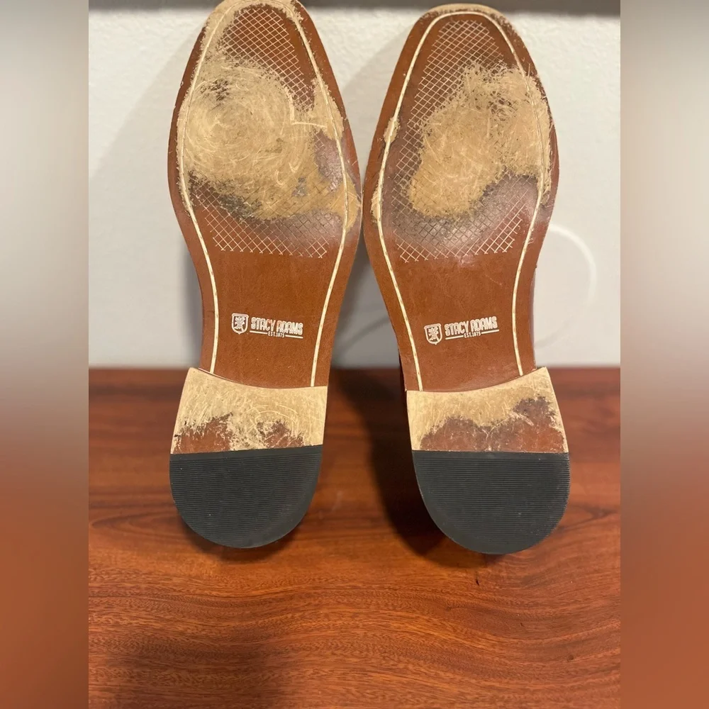 Stacy Adams Men's Brown Leather Dress Shoes size 11.5 M - Picture 9 of 10